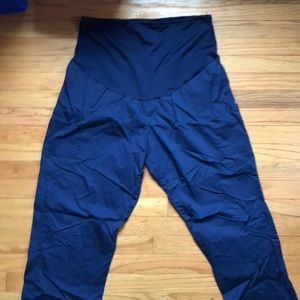 Maternity navy scrub pants.